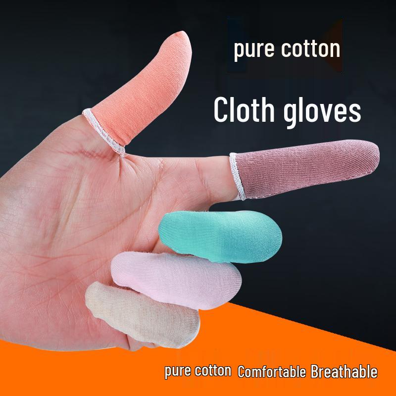 Zesílené návleky na prsty z čisté bavlny: Odolný proti opotřebení, Prachotěsný, Prodyšný a Absorbující pot