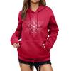Women's Winter Christmas Printed Pullover Hooded Sweatshirt Fleece Long Sleeve Sweatshirt