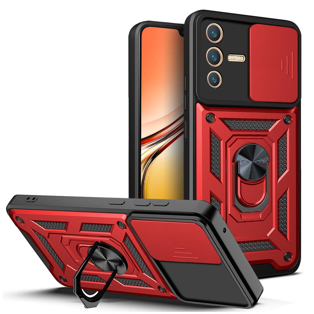 For Vivo V23 5G Case Vivo V23 Cover Vivo V23E v23 v23e Magnetic Ring Holder Armor Phone Case Slide Camera Protect Back Cover