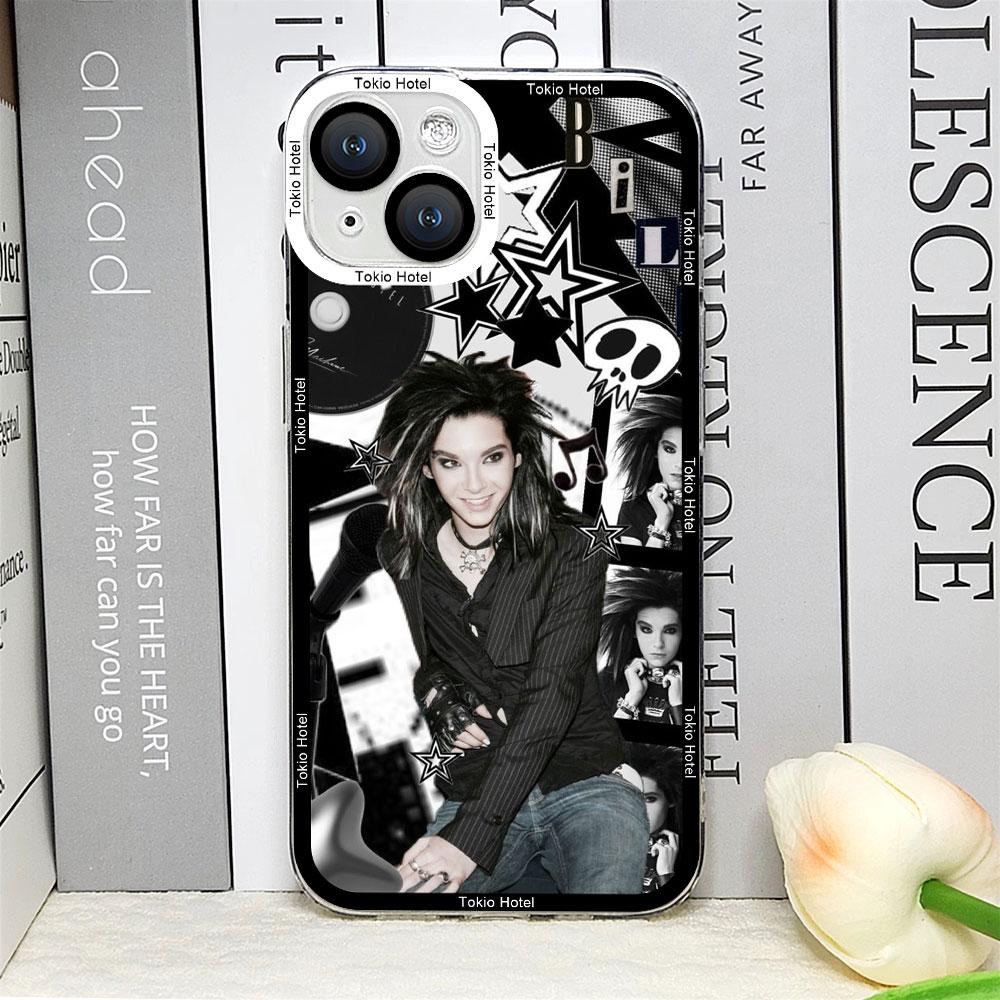 

T-tokio Hotel Phone Case for IPhone 16 15 14 13 12 Mini 11 Pro Max X XS 7 8 Plus Soft Clear Cover Singer Tom Bill Kaulitz Fundas For iPhone 15 ProMax