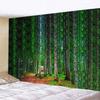 Large wall tapestry of natural forest chalet by the lake, hippie landscape art for home decoration, bohemian wall pendant inspired by nature
