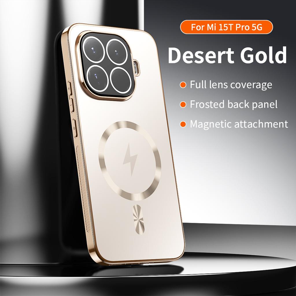 For Xiaomi Mi 17T Pro Case Hard PC Plating Magnetic Wireless Charging Protective Back Cover Case For Xiaomi Mi 15T 14T Pro Shell
