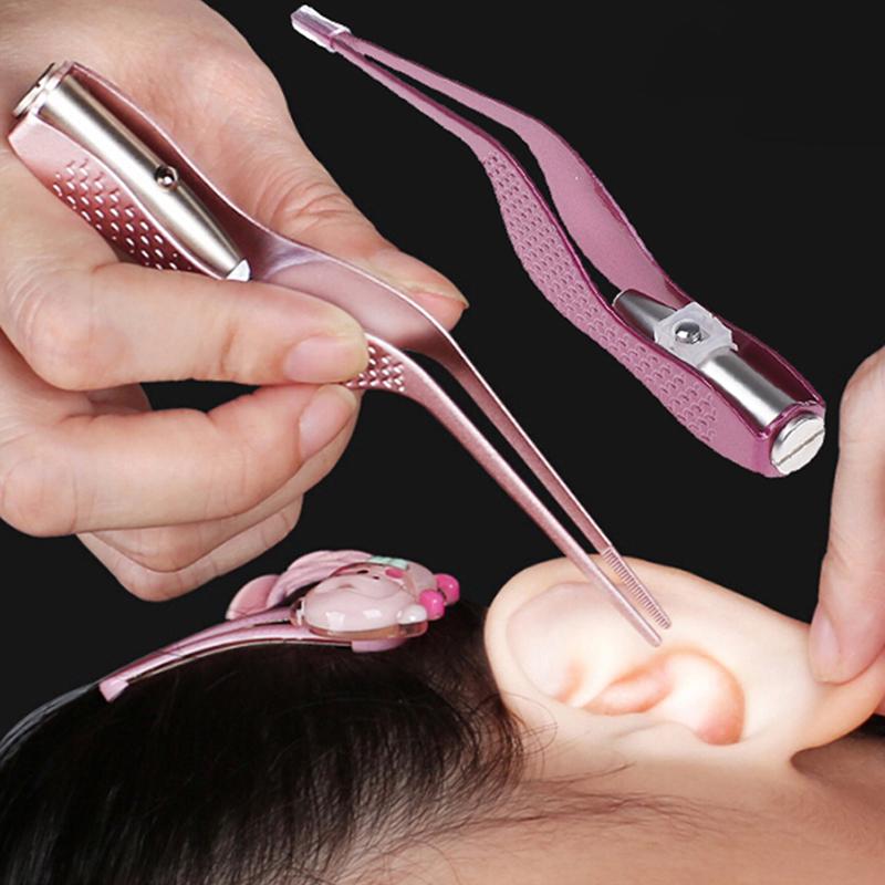 Led Flashlight Ear Pick Wax Remover Ear Cleaner Tweezer Ears Care Tool