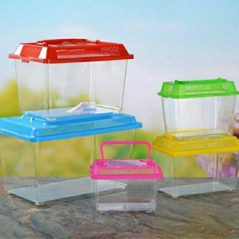Portable Transparent Aquarium: Small Turtle & Goldfish Tank