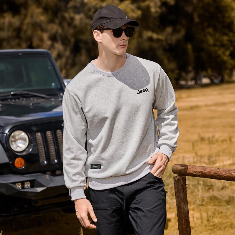 Jeep Men s Cotton Blend Crewneck Sweatshirt P843MKJ426 M