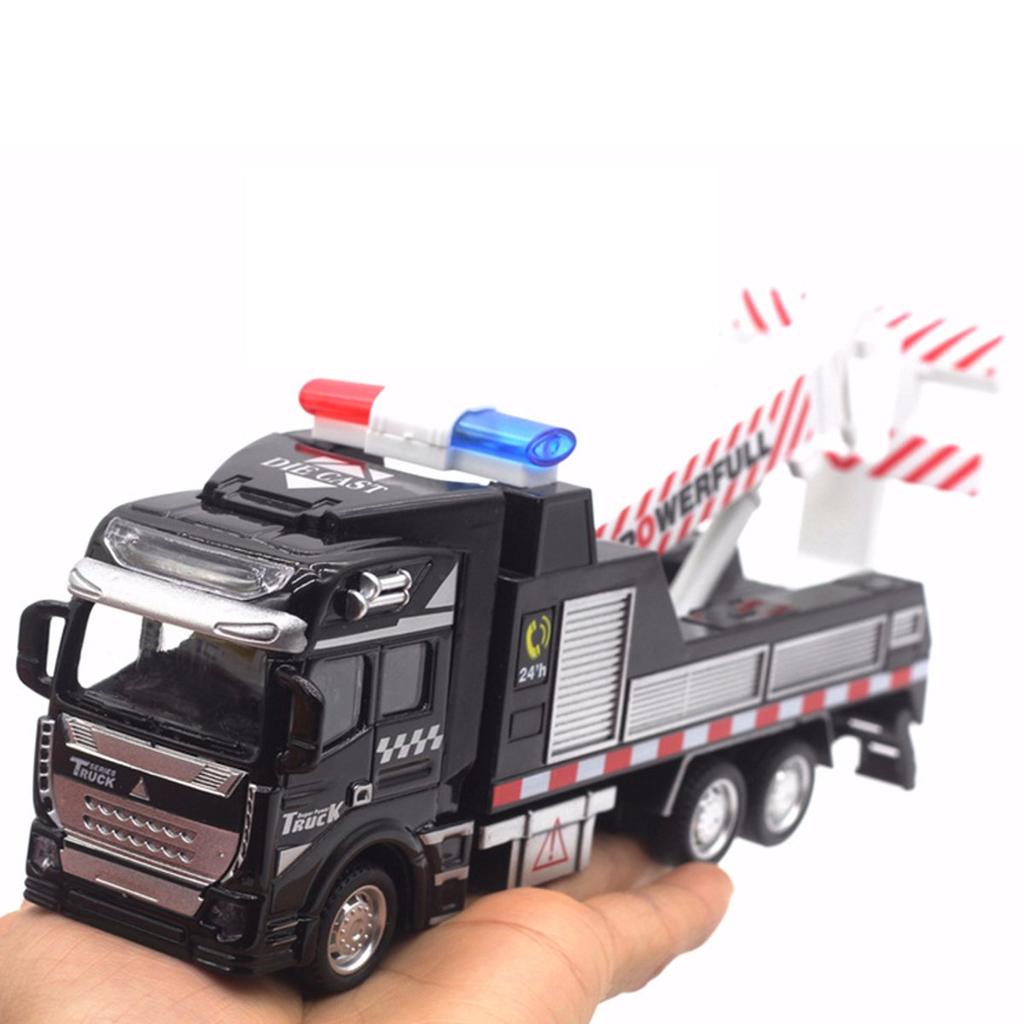 1/48 City Rescue Toy Car, 20cm Alloy Crane Trailer, Truck Trailer, Children's Day Gift Toy Mode