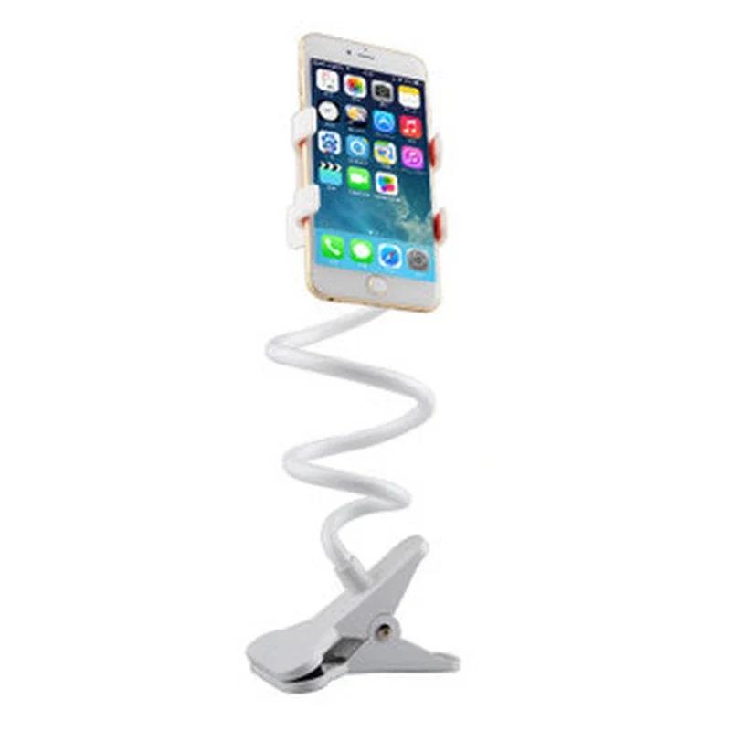 Universal Lazy Mobile Phone Gooseneck Stand Holder Stents Flexible Bed Desk Table Clip Bracket For Phone Flexible Holder Arm