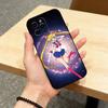CUTE Cartoon S-Sailor M-Moons  Phone Case For iPhone 17,16,15,14,13,12,11 Plus,Pro Max,XS,Soft Silicone Black Cover