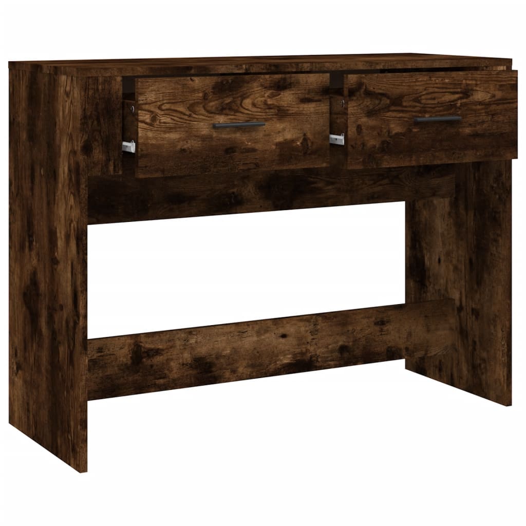 Console Table Smoked Oak 100x39x75 cm Wood Based Material