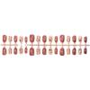 Rose Hawthorn Red Glitter Nail Art Patches - Retro Chinese Style