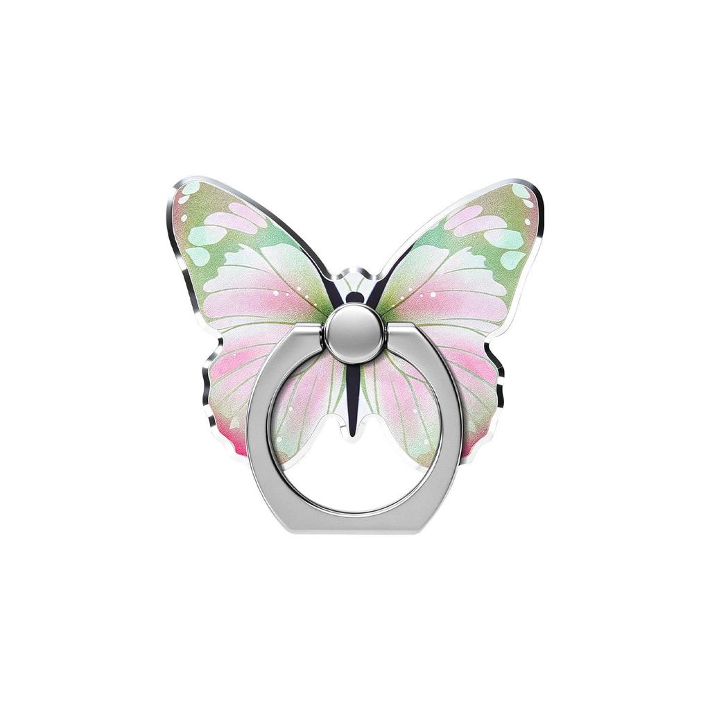 All-Metal Butterfly Ring Holder: Strong Adhesive Universal Phone Stand