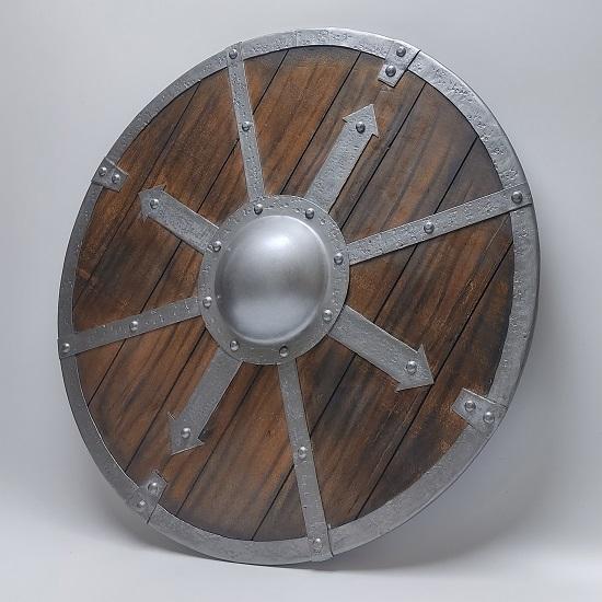 Compass Shield, Wooden Shield, Medieval Viking Shield, Valhalla Raven Shield, Viking Replica Shield, Medieval Warrior Shield
