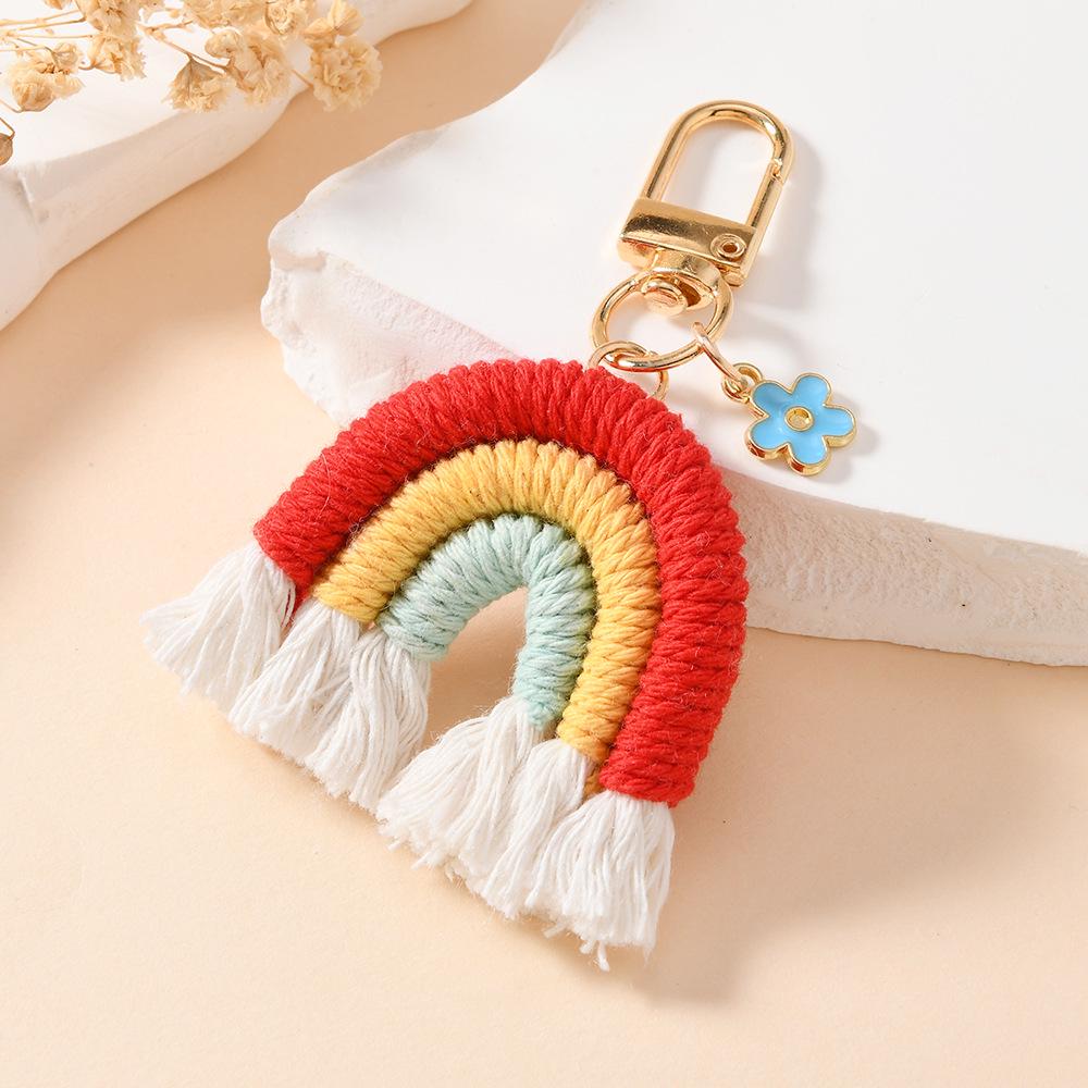 

Радужный брелок-подвеска ручной работы