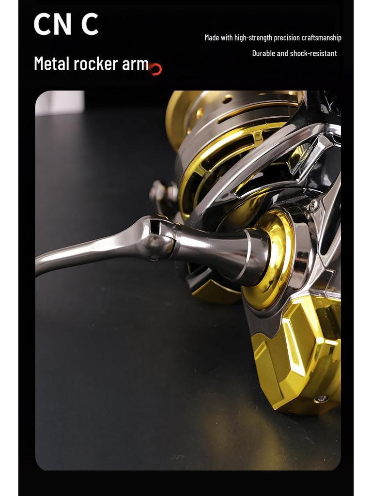 Heavy-Duty Full Metal Fishing Reel: 5KG Braking Force, Anti-Seawater, Long Cast
