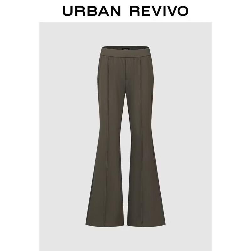 Women s Summer Slim-Fit Flare Pants with Mid-Seam Detail S