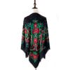130*130Cm Breathable Thin Russian National Square Scarf Women Luxury Floral Print Ethnic Shawl Bandana Foulard Femme Beach Stole