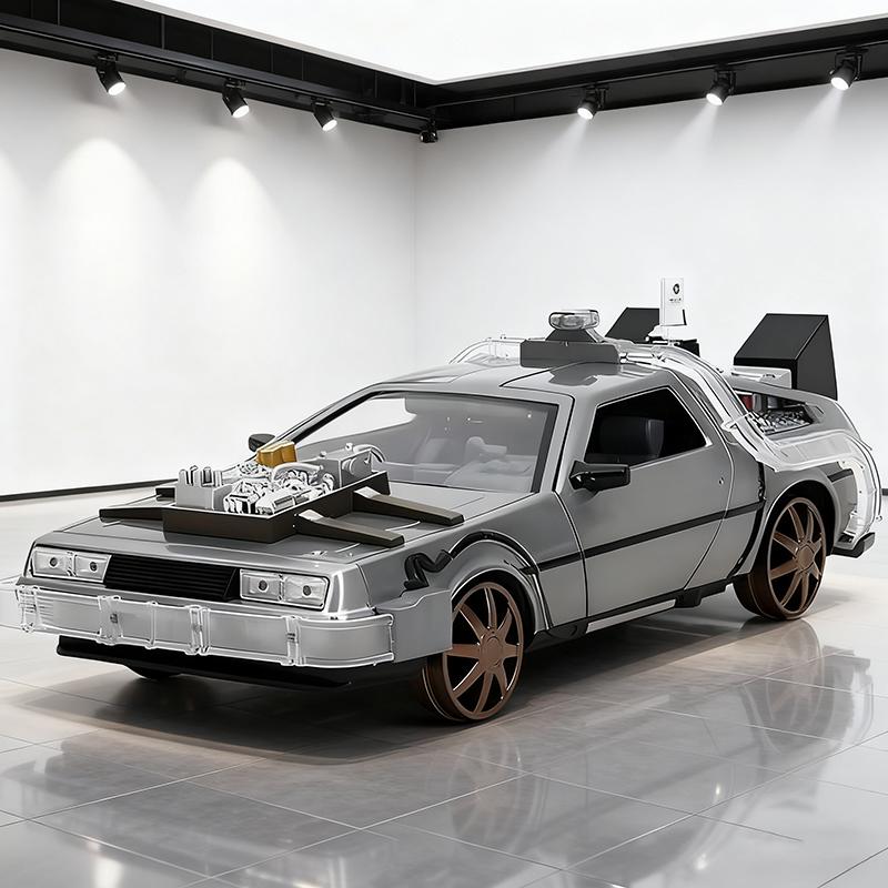 JADA 1:24 delorean back to the future DMC-12 Alloy Car Diecasts & Toy Vehicles Car Model Miniature Scale Model Car For Children
