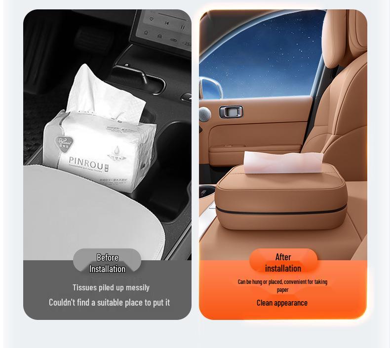 Compatible with Leapmotor C11: Seat Hanging Tissue Box for Center Console - Car Interior Decoration
