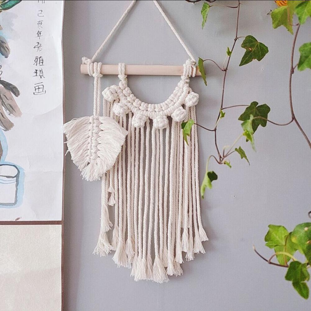 Macrame Wall Hanging Boho Tapestry Woven Bohemian Wall Decor Handmade Weaving Landscaping Wall Tapestry decoración hogar