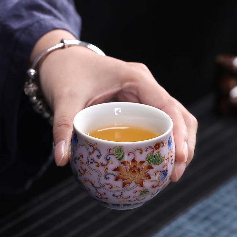 Enamel Ceramic Tea Tasting Cup