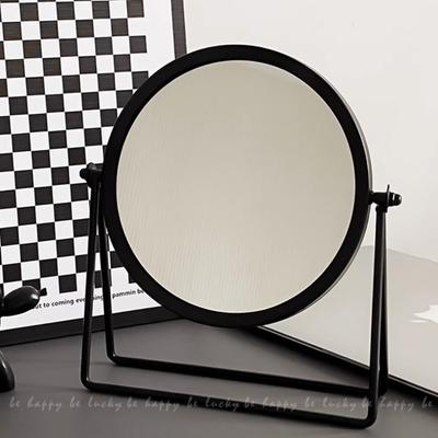 Retro Evropa a Amerika Kovové kosmetické zrcátko Stolní zrcátko na make-up Kulaté zrcátko Přenosné Domácí Otočné zrcátko na líčení pro dívku