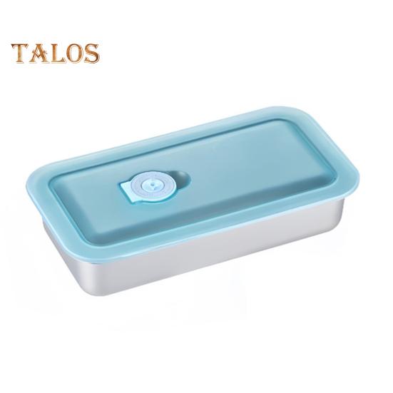 Snackbehälter aus Edelstahl, auslaufsicher, 2 Fächer, Dip-Behälter, wiederverwendbare Gewürzbehälter mit Deckel, Lunchbox aus Metall für Snacks und Dips