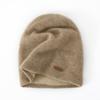Women 100% Pure Cashmere Beanie Hat Slouchy Style Double Layer Knit Winter Warm Soft Skullies Cap Cold Weather Accessory