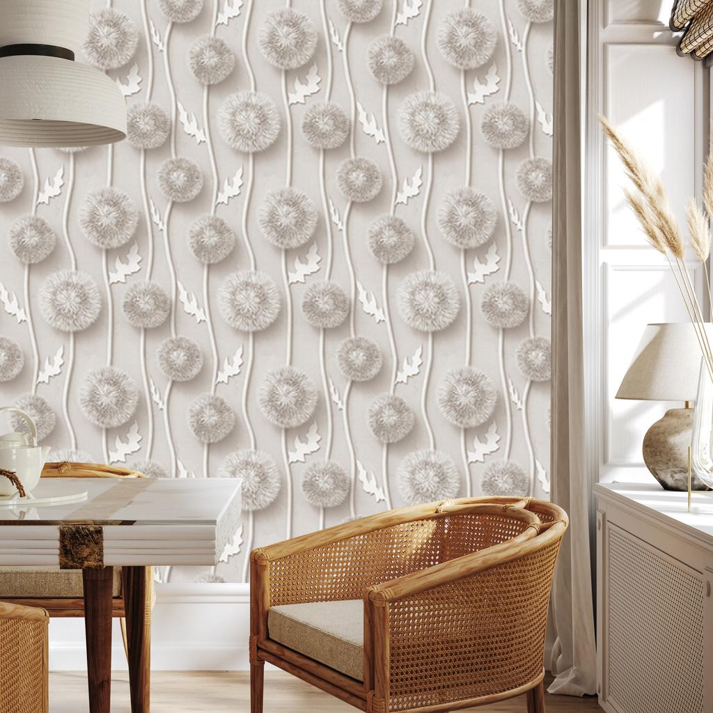 Dandelions wallpaper for living room and bedroom 50x1000
