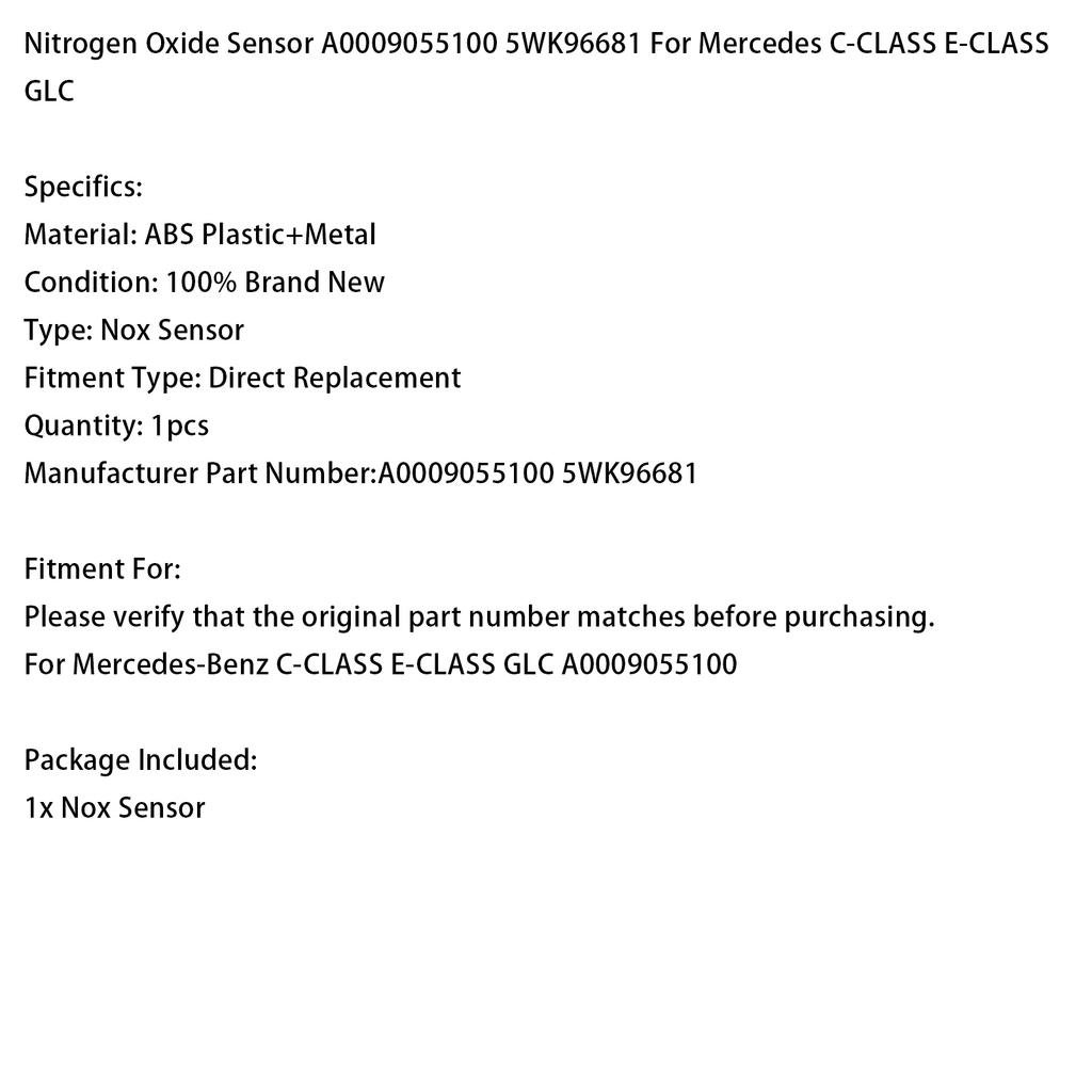 Nitrogen Oxide Sensor A0009055100 5WK96681 For Mercedes C-CLASS E-CLASS GLC
