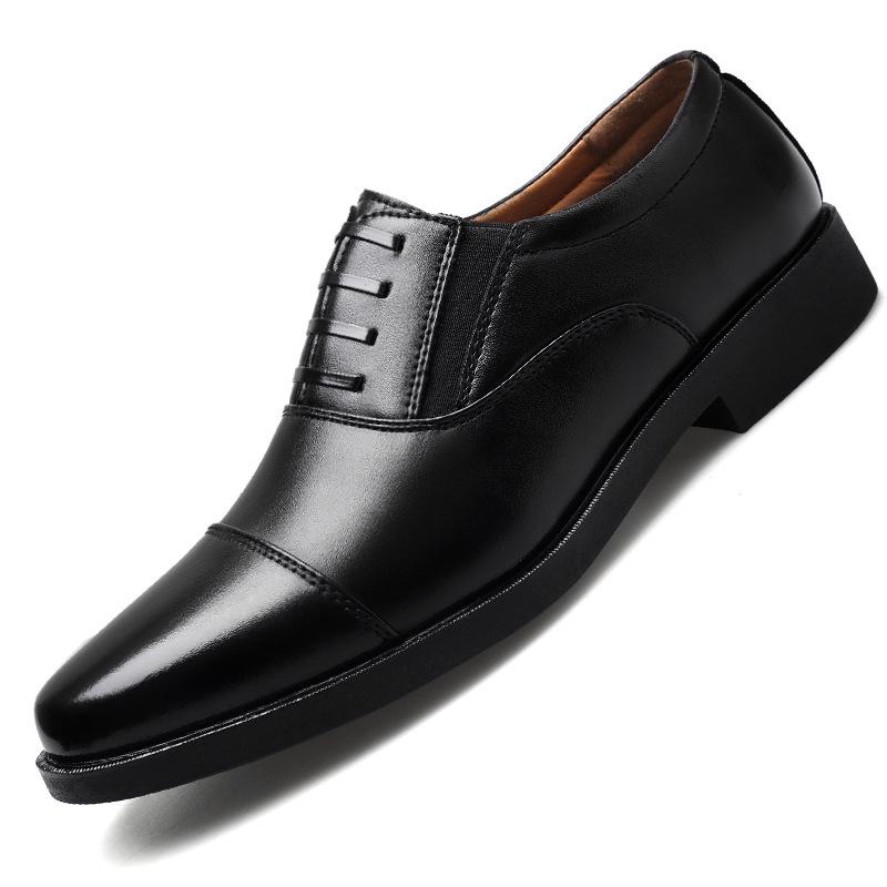 Módní nový styl formální kožené boty se třemi klouby, business casual kožené boty, prodyšné protiskluzové boty, pánské boty se třemi klouby