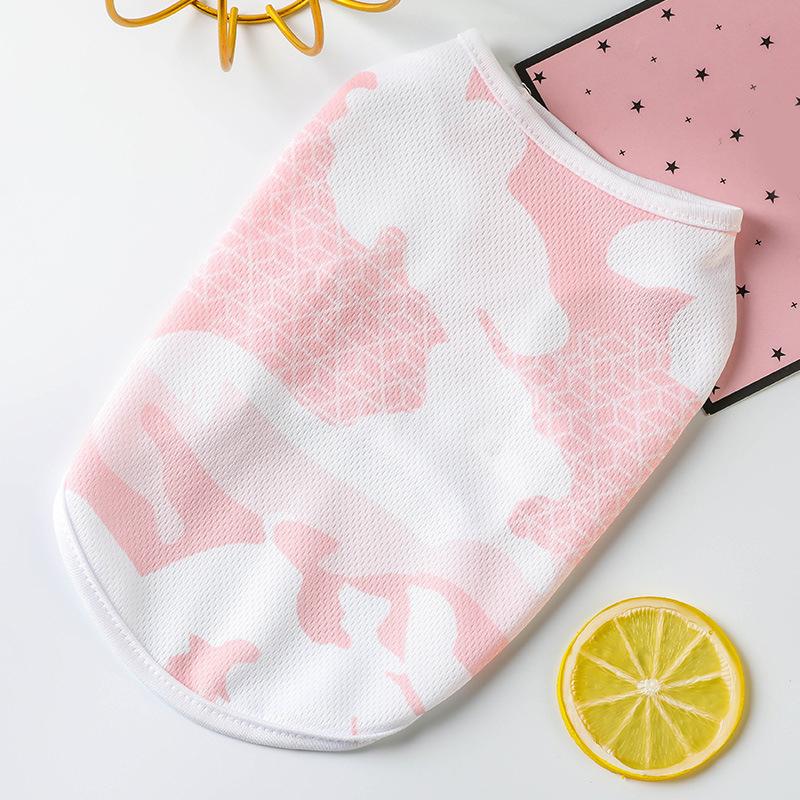 Summer Dog Vest For Small Dogs Cartoon Big Bow Print Pet Clothes Dogs Clothing Chihuahua Bulldog Costume Coat Accessories