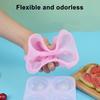 Ice Cube Mold Heart Circle Star Flower Multiple Shapes Food Grade Silicone Refrigerator Ice Tray with Lid Easy Release 4 Compartments Ice Cube Maker
