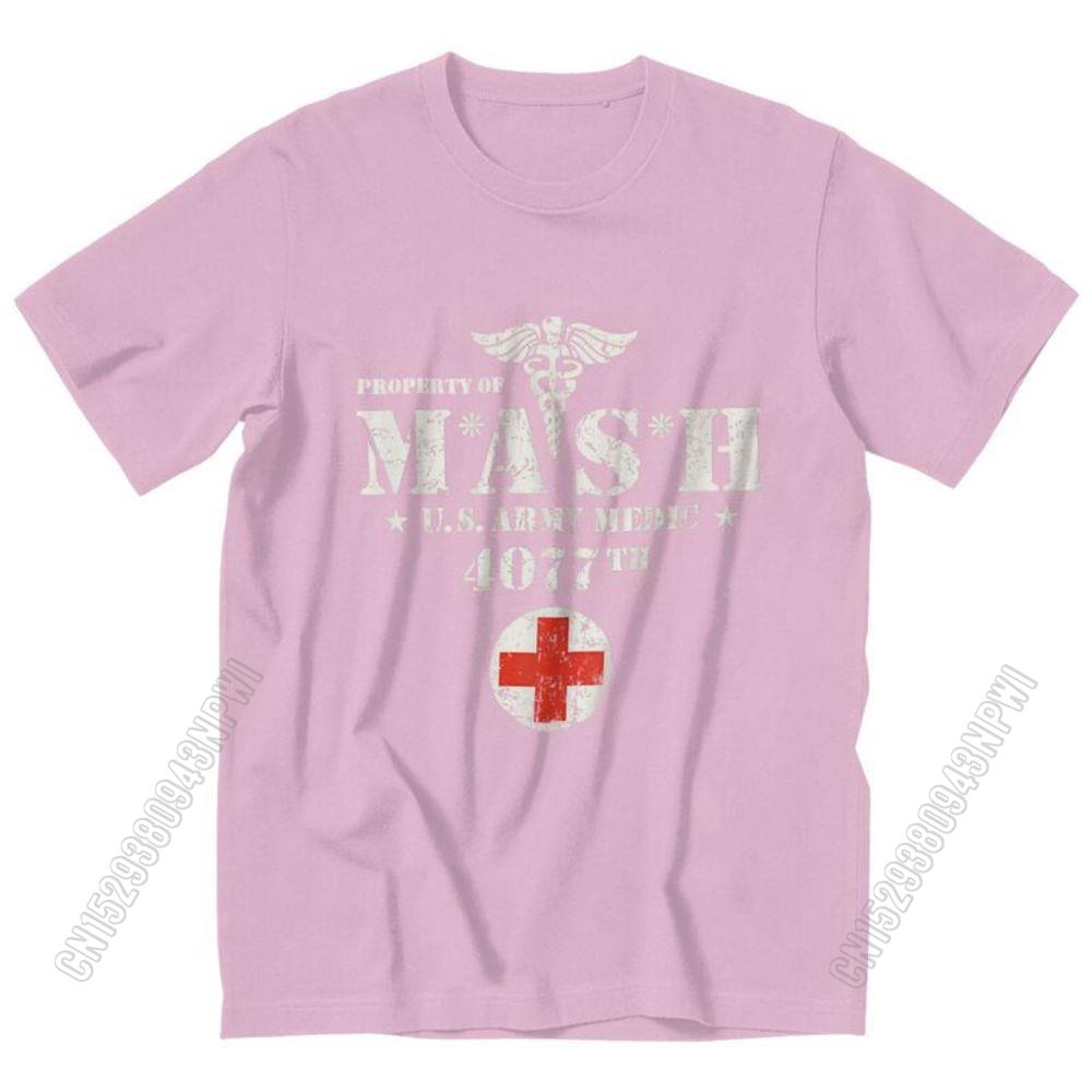 

бавовна Вінтажне Маш Телешоу Чоловіча Футболка 100% Бавовняна Футболка Футболки Літня Футболка Подарунок Жіночий Унісекс Одяг Новий Дизайн XXL рожевий