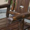 Antique Wood Rustic Rocking Log Chair Single Armchair For Porch Deck Balcony Indoor Outdoor Use Relaxation Lounge Seating Furnit