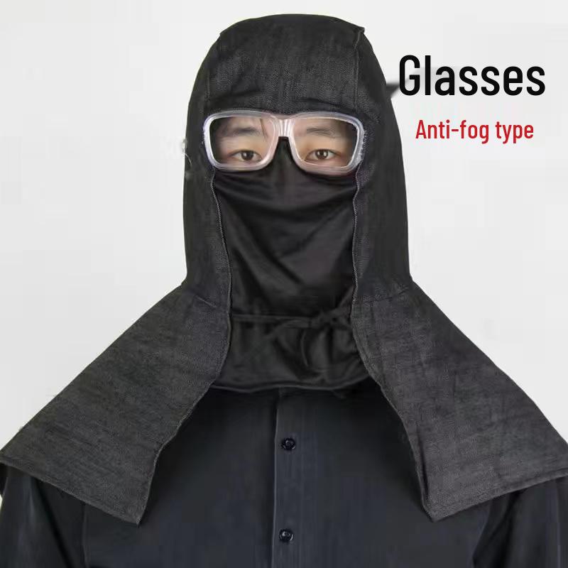 Unisex Denim Dustproof Work Hood - Durable Protection for Construction and Labor Tasks