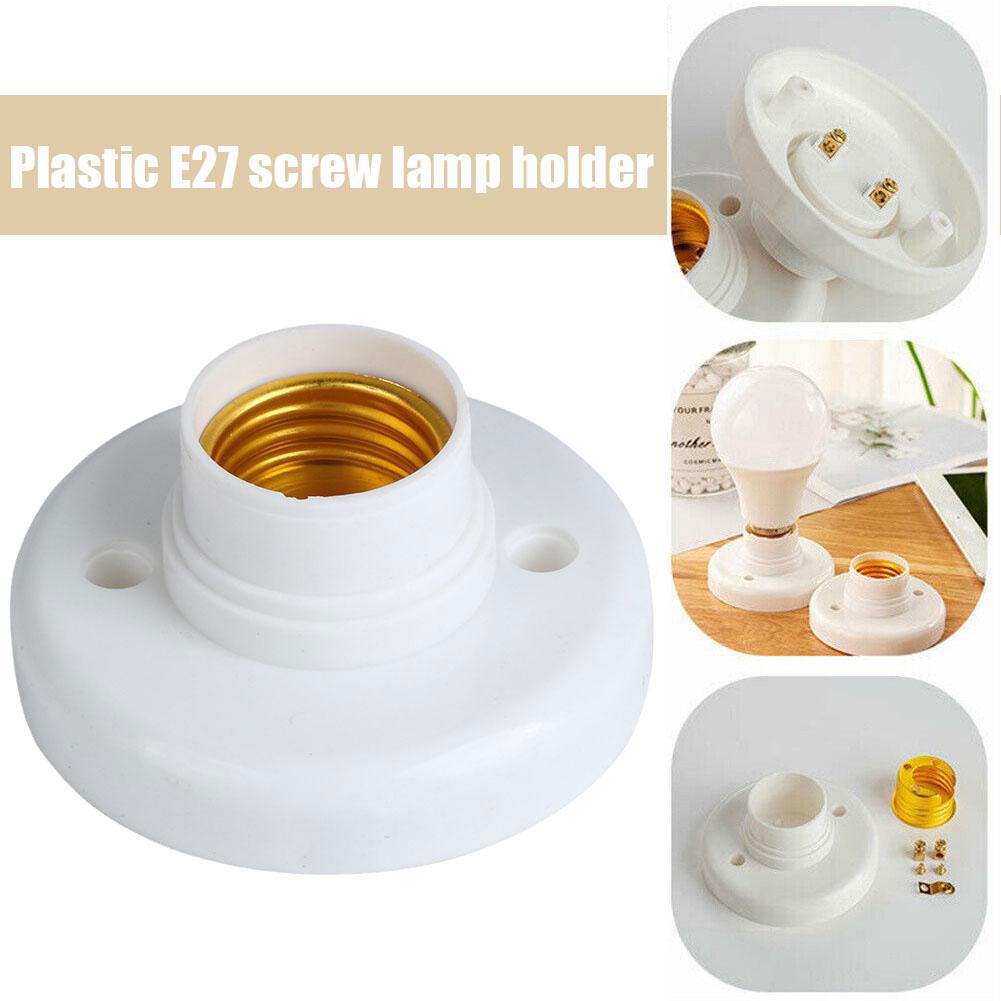 E27 Screw Cap Socket White Ceiling Lamp Holder Home Light Bulb Holder Lamp Socket Bulb Accessories