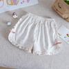 Girls Summer Sweet Lace Vest And Printed Shorts Two Piece Set Baby Clothing