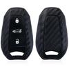 Silicone Carbon Fiber Print Car Key Case Cover For Peugeot 208 2008 308 3008 508 408 307 4008 Citroen C3 C4 C5 C6 C8 Keychain