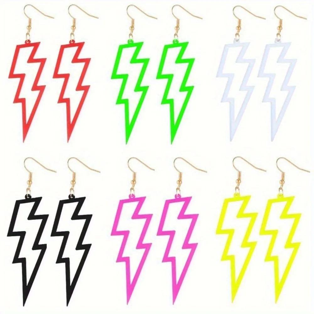 Acrylic Lightning Drop Earrings for Women Dangle Earrings Girls Party Jewelry Gifts