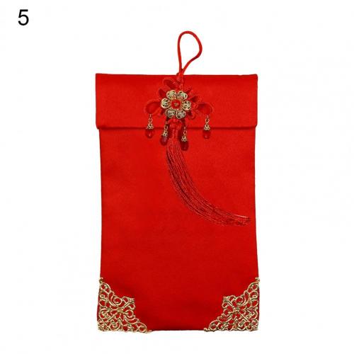 2025 Red Envelope Lucky Money Bag Texture Faux Silk Visiting Relatives New Year Red Envelope for Chinese Spring Festival HongBao
