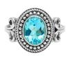 925 Sterling Silver Natural Gemstone Women's Ring, Handmade Pure Silver Ring for Her