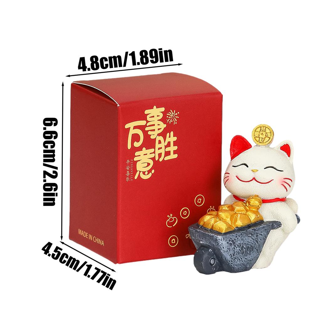 Snake Year Cat Crafts Small Ornaments for Chinese New Year Snake Year Trend Bonsai Food and Decorative Resin Figurines Decor