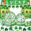 St. Pat's Shamrock Birthday Party Decorations: Disposable Plates, Cups, Napkins, Flags
