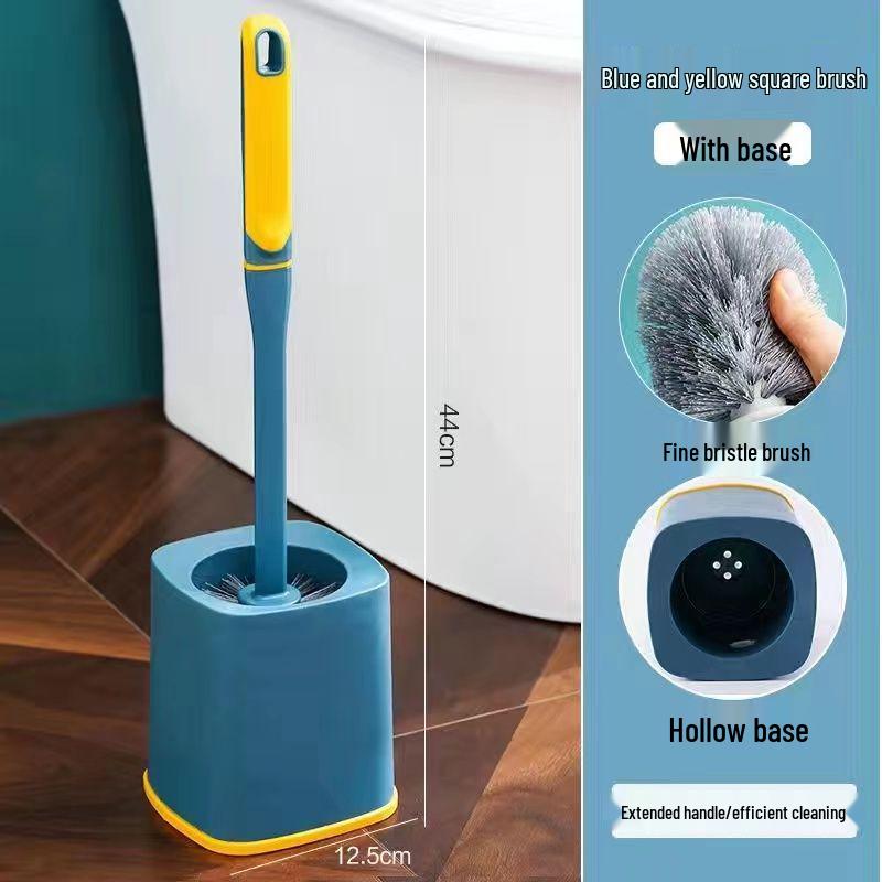 Multifunctional Soft-Bristle Toilet Brush with Long Handle & Base