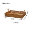 Portable Handwoven Bread Storage Basket Breathable 7 Styles Outdoor Picnic Basket Double Handle Fruit Tray Sundries Organizer