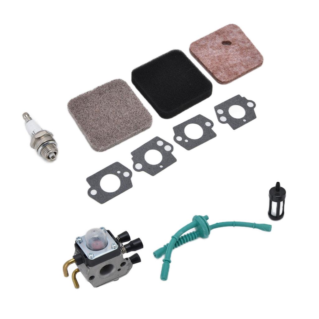 Vergaser Luftfilter Kraftstofffilter Zündkerze Kraftstoffleitungssatz für STIHL FS38 FS45 FS46 FS55 KM55 FS85