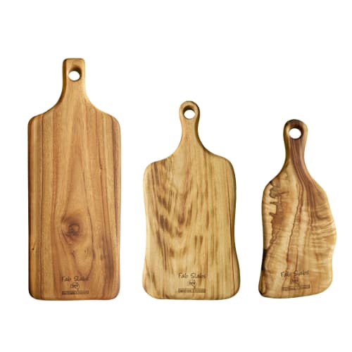 Fabslabs FAB SLABS Cutting Board Paddle, Natural Camphor Wood (Small)