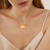 Lotus Flower Pendant Necklace Stainless Steel Women's Choker Yoga Buddhism Amulet Jewelry Birthday Gift