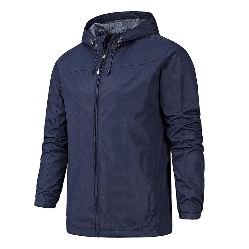 Men's Lightweight Waterproof Windbreaker Jacket - Perfect for Spring/Autumn, Fishing, Hiking, and Outdoor Activities