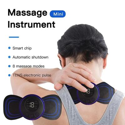 Masseur Cervical Multifonctionnel Patch de Massage à Impulsions Ems Intelligent pour Relaxation Musculaire